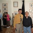 With the museum director in Pruzhany